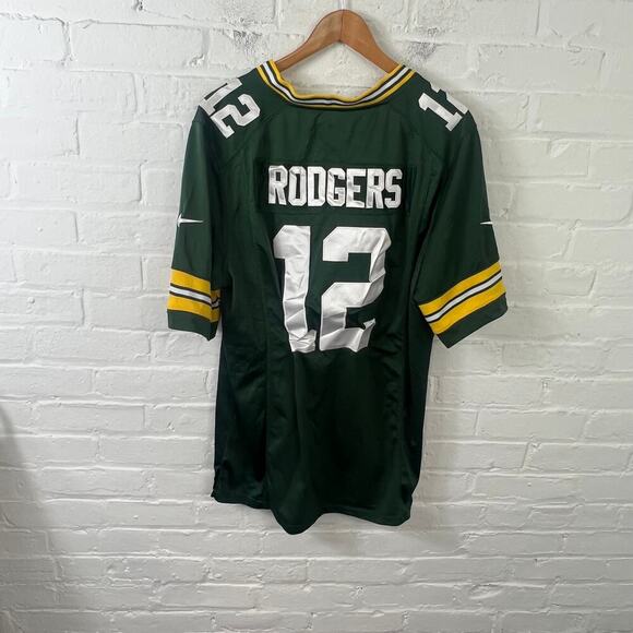 Nike Men's NFL 12 Aaron Rodgers On Field Player Jersey T-Shirt Green Size Medium - Picture 2 of 4
